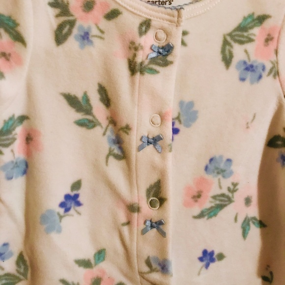 NWT Carter's Floral Footed Fleece Sleep & Play - Picture 2 of 5